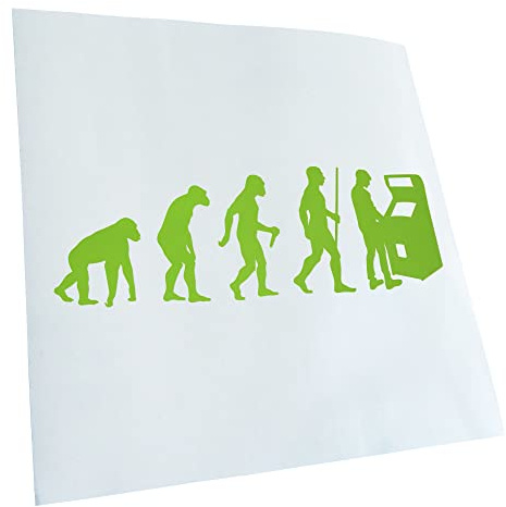 Kiwistar - Autocollant - Evolution pour machine de jeu - vert citron - G24 - Pour voitures, vélos, véhicules, motos, cyclomoteurs, tuning, vitres arrière