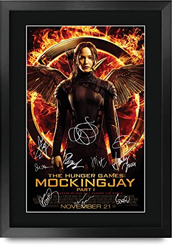 HWC Trading FR A3 The Hunger Games 3 Mockingjay Teil 1 Jennifer Lawrence Gifts Gedrucktes Autogramm-Bild für Film-Erinnerungsstücke, A3, gerahmt