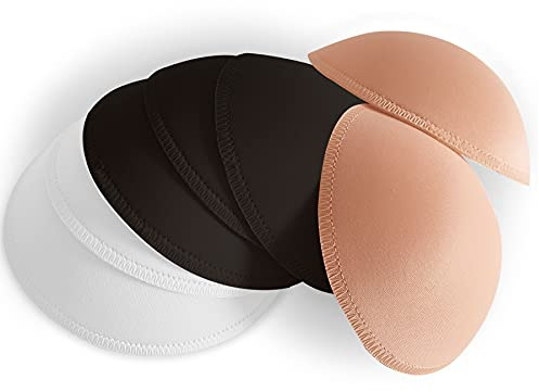WMugthome 3 par runda sömmar kvinnors avtagbara sport yoga bh-dyna, bikini topp bh inlägg, Trefärgad, B