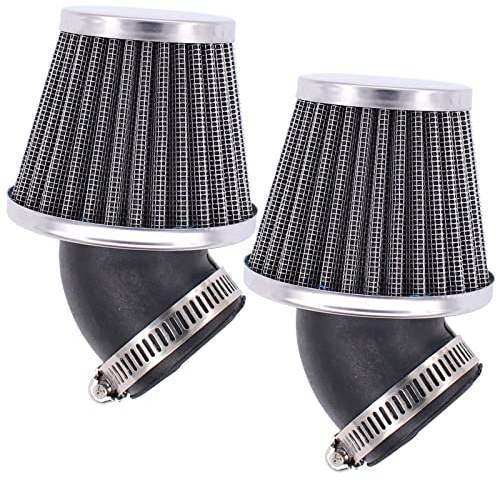 HouYeen Universal 40mm Air Filter 45 Degree for 50 110 125 140CC ATV Pit Dirt Bike Motorcycle Black Pack of 2