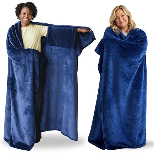 Super Blanky Wearable Blankets for Women - Mothers Day Gift for Her, Adult Comfy Wearable Blanket Men, Gifts for Women, Grandma Mothers Day Gifts Mom, Wife Birthday Gift Ideas - Aurora Blue Blanket
