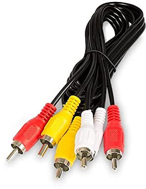 HDME Cavo audio video RCA, 3 RCA maschio rosso/bianco/giallo, nero per TV e monitor