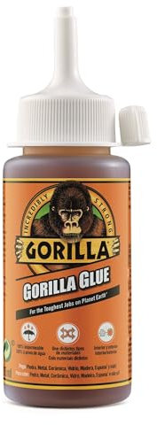 Gorilla Glue 1034400 - Pegamento de Poliuretano - 115 ml - Resistente - Piedra - Cerámica - Madera - Resistente al agua