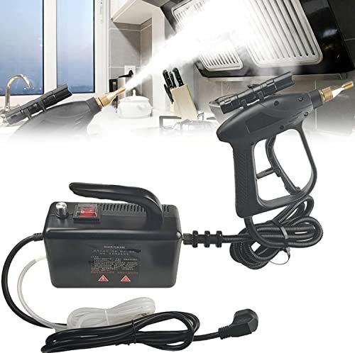 JIADUOFU Limpiador Vapor Alta Presión 2600w, Limpiador Vapor Portátil, Máquina Limpieza Móvil Alta Presión Y Alta Temperatura, Limpiador Vapor Doméstico Industrial Multiusos Comercial,Black-110v