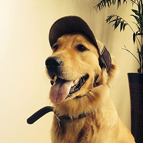Casquette de Baseball pour Chien Chapeau Contre Le Soleil Réglable avec Trous d'oreille pour Chien Casquette Visière pour Chiot