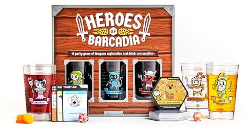 HEROES OF BARCADIA board game: A Dungeon Exploration drinking game for 2-6 adults (18+) | First Ever Liquid Life Battle Damage System | DnD Game with DnD Dice and Drinks | NEW 2023 Edition!