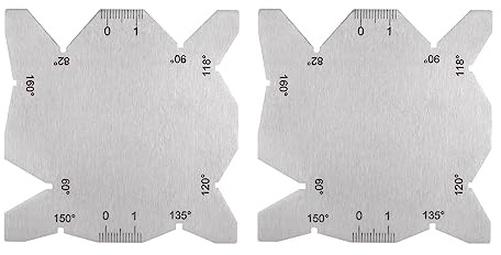 QUARKZMAN 2Stk Bohrer Winkelmesser 60°-160° Bohrer Schleiflehre Edelstahl Winkel Messung Gage