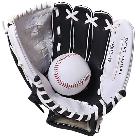 ENILSA Softball Handschuhe,Baseball Glove Kind Baseballhandschuh Männer Batting Baseballhandschuh Kinder Baseball Trainingsgeräte (Color : White, Size : 12.5 inches)
