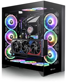 CTE E600 MX Black Mid Tower E-ATX Gehäuse mit zentralem thermischen Effizienz-Design, austauschbares Mesh und TG-Frontplatte, 3-Wege-VGA-Halterung; 400 mm PCIe4-Riser-Kabel im Lieferumfang enthalten;