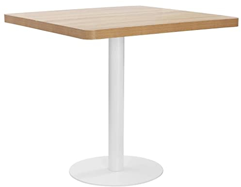 ARKEM Bistrotisch Hellbraun 80x80 cm KüChentisch Esszimmertische Stehtische Bistrotisch Outdoor Dining Table Bartisch MDF