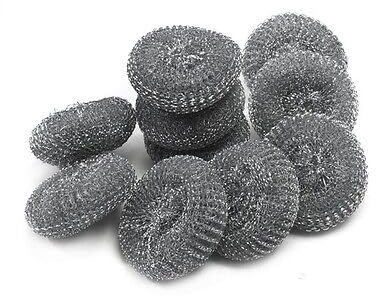 Heavy Duty Galvanized Scourers 40g - Pack of 12 - Commercial Quality Wire Metal Scourers