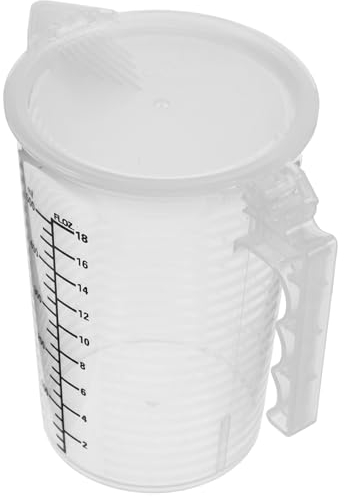 Alipis Gobelet doseur de 5 l en plastique - Verre doseur - Récipient gradué incassable en plastique - Verre doseur pour lait liquide avec couvercle pour huile