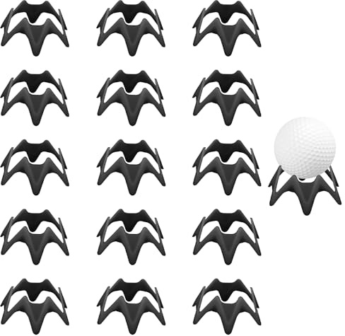 PEUTIER 15 Stück Golf Tees Kunststoff, Klein Golf Übungs Tees für den Innenbereich Golf Simulator Tees Winter Golf Matten Tees Golf Trainingszubehör für Anfänger Golfer