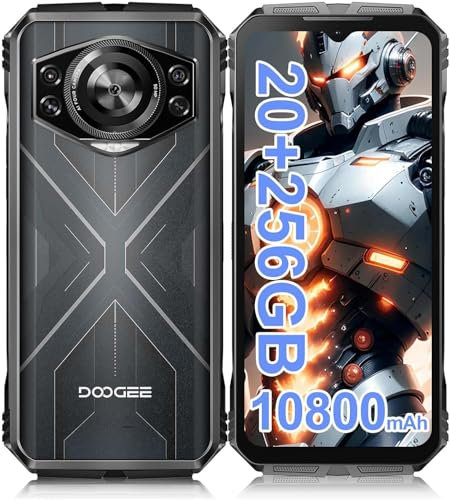 DOOGEE S Cyber Móvil Todoterreno (2025) Teléfono Movil Irrompible Android 14, 10800mAh, Móvil Resistente 20GB+256GB/ 6.58” FHD, 50MP+16MP Cámara Dual 4G