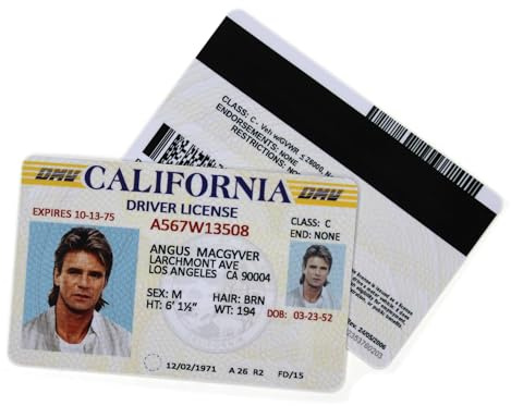 DUB SPENCER 2 x Funny Mac Gyver Fake Joke Item Driving Licence Fake ID Card for Birthday as a Funny Gag Gift (2)