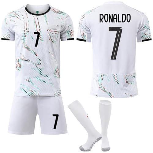Generisch New 25/26 Home/Away Portuguesa Trainning Trikot Red White Siu No.7 Kids Men Sport Trikot Kinder Fussball Jungen Portugal Football Jerseys Soccer T Shirt Shorts Socks Jersey Set