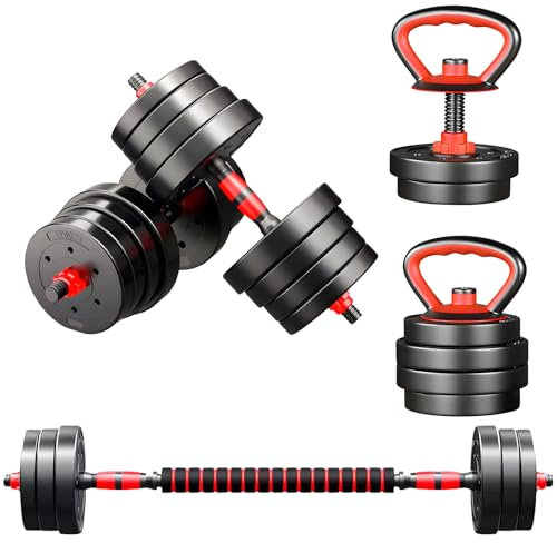 Verstellbares 30 kg Hantel-Set für Männer und Frauen, Hantel, Handgewicht, Langhantel, perfekt für Bodybuilding, Fitness, Gewichtheben, Training, Heim-Fitness-Ausrüstung, freie Gewichte