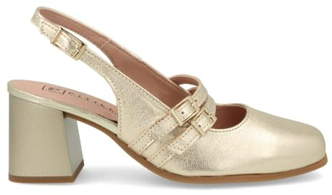 PITILLOS - Zapato Destalonado con tacón en Piel 10495 para: Mujer Color: Oro Talla: 36