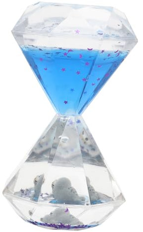 SUPVOX Sablier à Huile Décoratif Bleu, Minuterie Liquide Grosse Taille pour Bureau Et Maison, Objet Ornemental Interactif Garçon Et Filles, Outil Éducatif, Matériau Solide Rigide