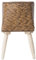 Asukohu Vaso per piante dall'aspetto luminoso in vimini artificiale in rattan intrecciato, elegante vaso da fiori per la decorazione della casa e il soggiorno
