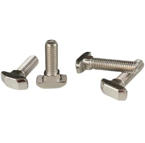 Edelstahl-Hammerkopf-T-Bolzen, 20 Stück Kohlenstoffstahl M5 M6 M8 T-Kopfschrauben for 30 40 45 Aluminiumprofile(30S - M6x12)