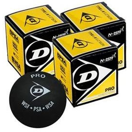 DUNLOP Squashbälle 3er 2gelbe Punkte