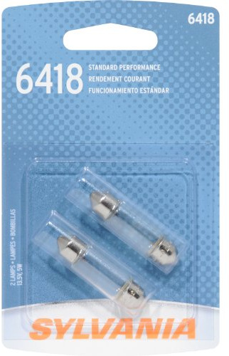 SYLVANIA 6418 Basic Miniature Bulb, (Contains 2 Bulbs)
