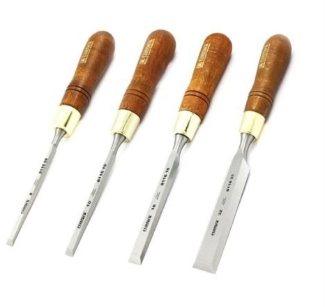 NAREX 4pc PREMIUM POLISHED BEVEL EDGE CHISELS CHISEL SET 8mm 10mm 16mm 32mm