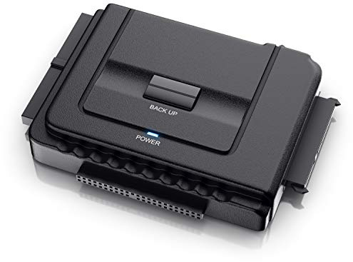 Aplic - Adaptateur Convertisseur USB 3.0 vers IDE SATA - 5Gbps - Station d'accueil Disque Dur 2,5/3,5 Pouces SSD SATA et HDD lecteurs CD DVD RW IDE - Sauvegarde et Restauration Backup - 12V 2A