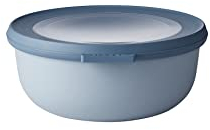 Mepal - Multi Bowl Cirqula Round - Contenitori Plastica con Coperchio - Adatto come contenitore ermetico per Frigo, microonde, Congelatore e piatti da portata - Ciotole Cucina - 750 ml - Nordic blue
