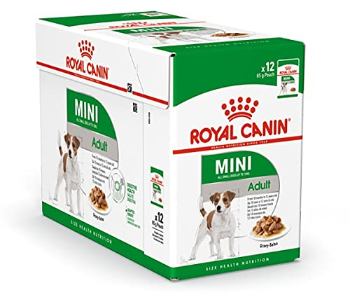 Royal Canin Mini Adult | 12 x 85 g | Nassfutter für ausgewachsene kleine Hunde | Kann zur optimalen Versorgung kleiner Hunderassen eingesetzt werden