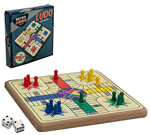 Retro Games Family Fun - Wooden Ludo Christmas stocking filler