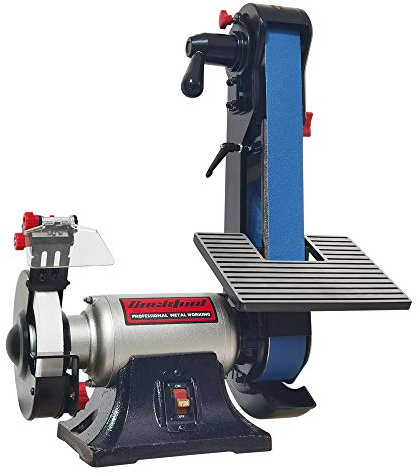 Bucktool Combo 2 x 42 Belt Sander 6 Bench Grinder, Knife Sharpener with Large Work Table BG2600 Upgraded Model