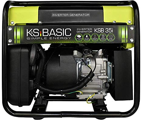 Générateur inverter KSB 35i puissance max 3500 W, conversion double du courant, convient aux appareils sensibles, moteur EURO V, 2x16A (230V), mode économie de carburant. Classe de protection IP23M