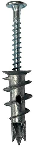 Q-Crimp QCVFIX Metal Self Drive Driva Plasterboard Anchors & Screws (Pack of 100)