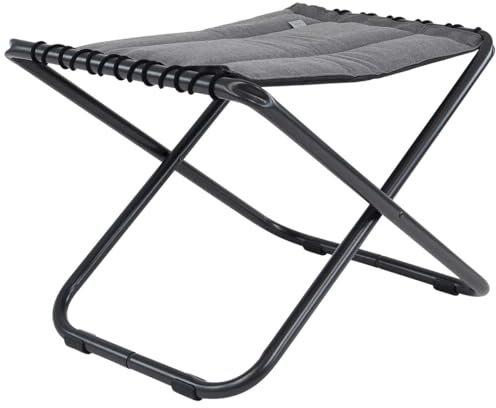 Crespo Falthocker AP306 TexComfort Camping Klapphocker Angel Hocker Polster Alu Hellgrau