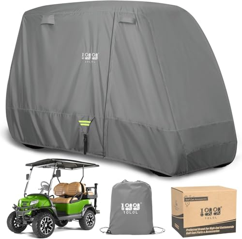 10L0L Upgrade 4 Passagier Golf Cart Abdeckung Passend für Yamaha EZGO, Club Car, , Allwetterschutz mit Wasserdichter, Schneefester,203,2 cm