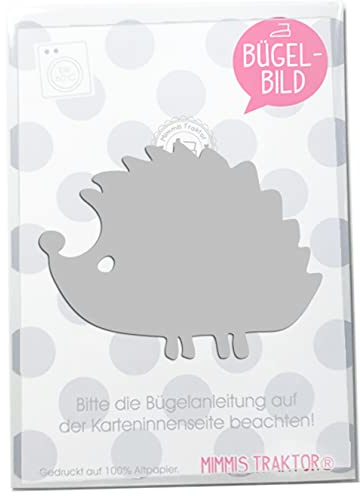 Bügelbild Reflektor Igel Tiermotiv 10 cm SILBER reflektierend Aufbügler Applikationen Bügelsticker für Stoffe Textilien Kinder zum Aufbügeln Flicken