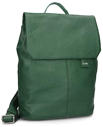 Zwei Damen City-Rucksack Mademoiselle.M MR13 Tagesrucksack 7 Liter, gepolstertes Laptopfach, Magnet-Verschlussklappe, Hauptfach mit Reißverschluss, Rückenpolsterung, klassisch-elegant (moos)