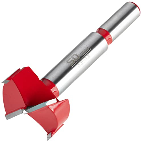 SOTECH Präzisions Forstnerbohrer Ø 35 mm x 90 mm ERSATZTEIL für Bohrschablone BSK-35-T45/52 und BS-35-T45/T48/T52 Topfbohrer mit Zentrierspitze Topflochbohrer Holzbohrer