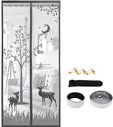 Schöne Sommer Insektenschutz Moskitonetz Fliegengitter Magnetvorhang Fliegenvorhang Türvorhang Fliegennetz Türen Fliegengitter mit starken Magneten für Balkontür Schiebetür Terrassentür