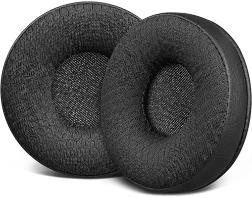 SOULWIT 60mm Ear Pads Replacement for Plantronics HW510/HW520, Audio 310/345/476/628, Earpads for Poly Blackwire C210/C220/C310/C320/C325/C3200/C3210/C3220/C3225, Cushions with Durable Mesh Fabric