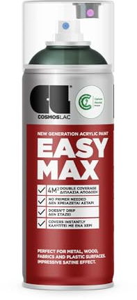 COSMOS LAC Sprühlack matt mit hoher Deckkraft - Spraydosen DIY Lack - Sprühfarbe Acryl Spray - Paint Farbspray Sprühdose Lackspray (RAL 6005 – Moosgrün,matt)
