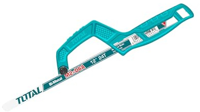 TOTAL - Mini sågbåge | längd 250–300 mm | trä- och plastskärverktyg | Perfekt för VVS- och träbearbetningsarbeten | Inkluderar 65 Mn stålsågblad
