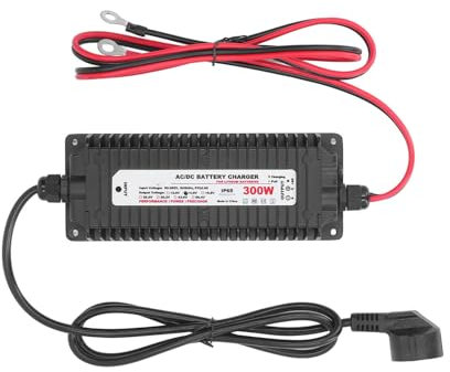 Chargeur de Batterie au Lithium LiMn2O4, Chargeur de Batterie au de Fer au Lithium en Alliage d'aluminium étanche et Résistant aux Secousses pour Système de sécurité (Prise UE)