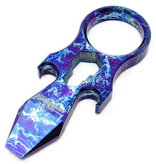 EDC - Pry Bar en titane - Outil multifonction - Décapsuleur - Clé multi-spécifications (multicolore)