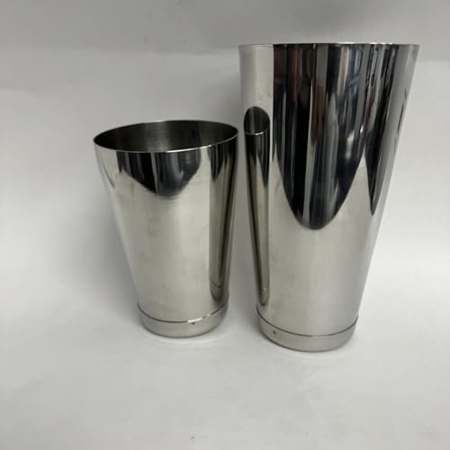 Boston - Juego de coctelera de mezcla de bebidas (18 onzas y 24 onzas), latas de coctelera con peso de acero inoxidable, coctelera y coctelera mixta de martini, herramientas esenciales y profesionales