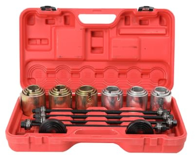 Cozyel Estrattore Silent Block Auto, Kit di 26 Manicotti Universali in Acciaio Zincato, con Gomma Sostituibile, per Rimozione Sicura di Cuscinetti e Boccole, Compatibile con Alwo SA40 e SA40-E