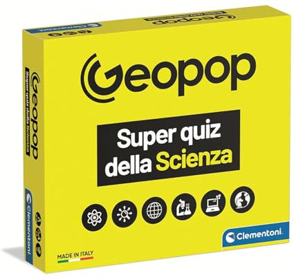 Clementoni x Geopop - Il Super Quiz della Scienza, Gioco Scientifico per Bambini 10+ Anni, Gioco di Società a Tema Scientifico, 2-6 Giocatori, Made in Italy, Lingua Italiana, 19431