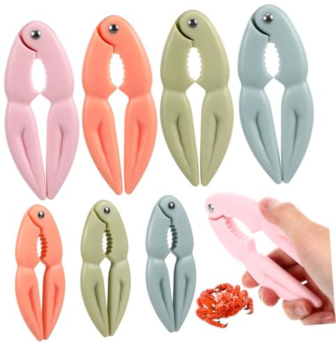 Zerodeko 8 Pezzi cracker di aragosta Utensili per aprire granchi Pinze per aragoste Utensili per crostacei Pinza per granchi chele di granchio morsetti per frutti di mare plastica
